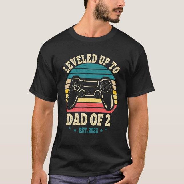 Camiseta Levantado Hasta Papá De 2 Niveles Desbloqueado De  (Anverso)