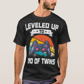 Camiseta Levantado hasta papá de juegos de video de gemelos