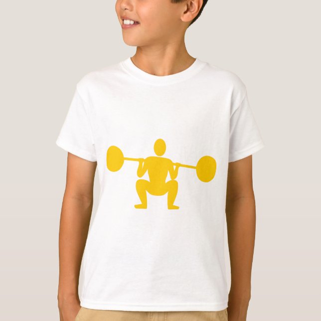 Camiseta Levantador de pesas 01 - Ámbar (Anverso)