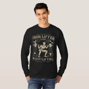 Camiseta Levantador de Pesas de Hierro Estilo Vintage