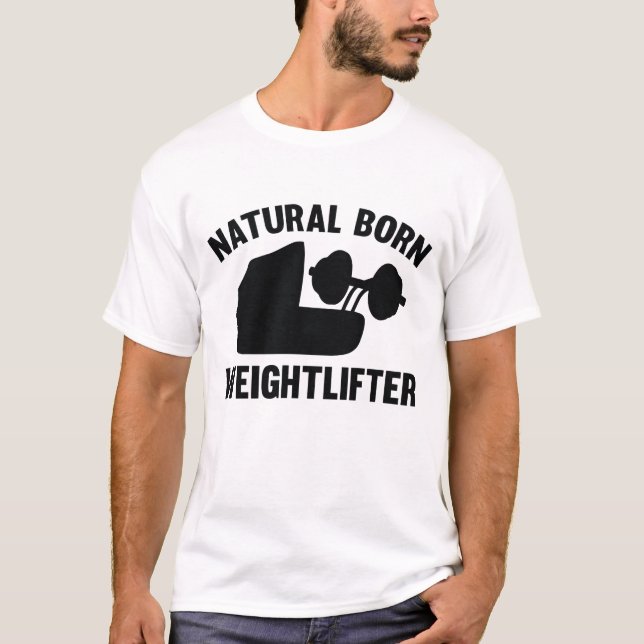 Camiseta Levantador de pesos natural (Anverso)