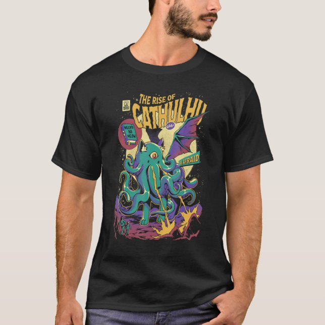 Camiseta Levantamiento de Cathulhu Creepy Kitten Cthulhu Ha (Anverso)