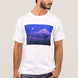 Camiseta Levantamiento de luna por invierno en Mt Hood, Ore