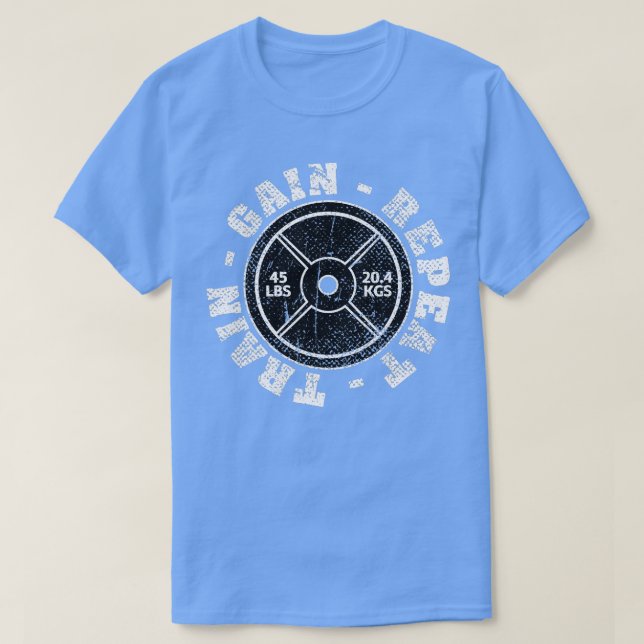 Camiseta Levantamiento de pesas de 45 lb Aumento de peso de (Diseño del anverso)