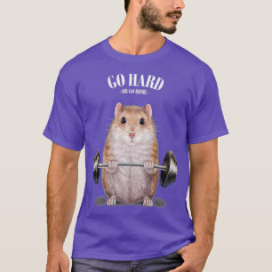 Camiseta Levantamiento de pesas de Hamster enano en gimnasi