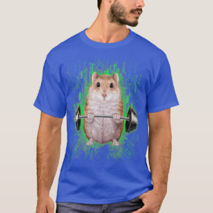 Camiseta Levantamiento de pesas de Hamster enano en gimnasi