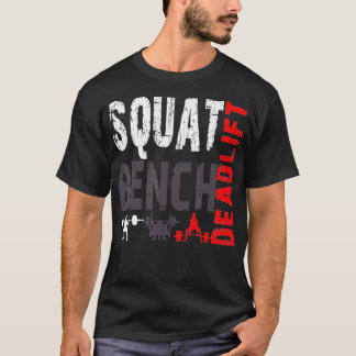 Camiseta Levantamiento de pesas en el banco central de elev