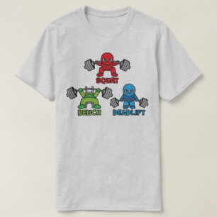 Camiseta Levantamiento de pesas Kawaii - Cuadrado, Prensa d