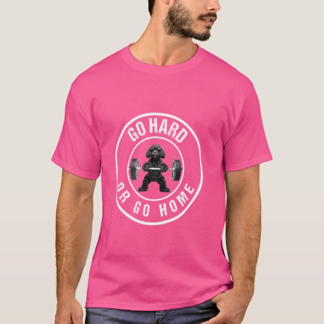 Camiseta Levantamiento de peso de bombeo Perro de agua port (Anverso)