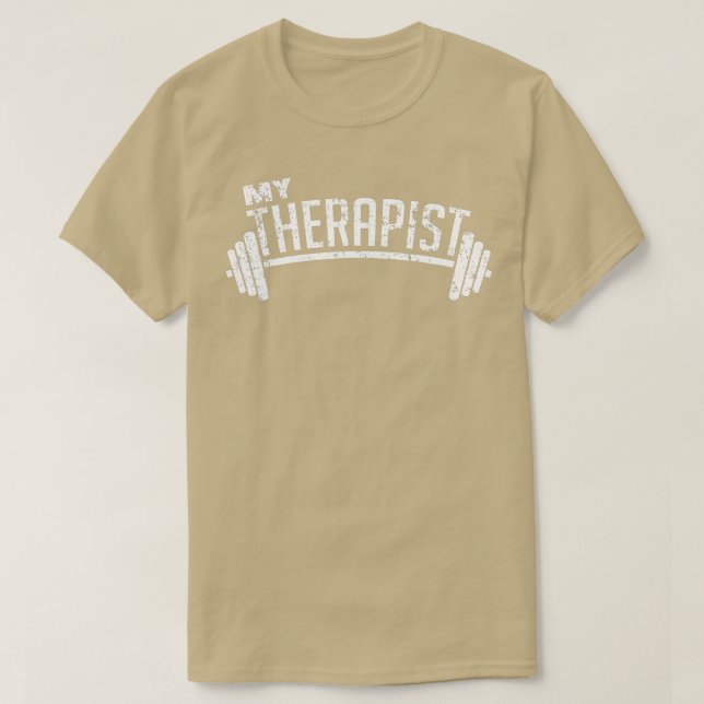 Camiseta Levantamiento del peso de la parrilla Dumbbell (Diseño del anverso)