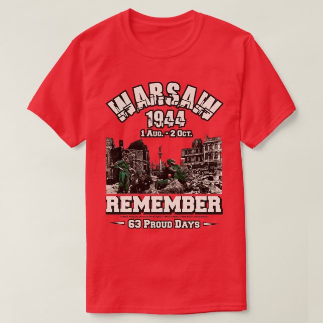 Camiseta Levantamiento en Varsovia, 1° de agosto de 1944 (Diseño del anverso)