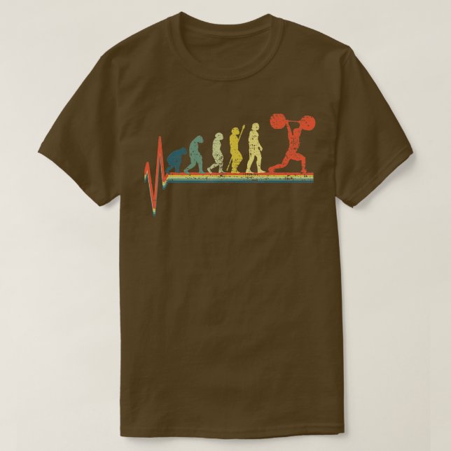 Camiseta Levantamiento Halterofilia Elevación Corazón Vinta (Diseño del anverso)