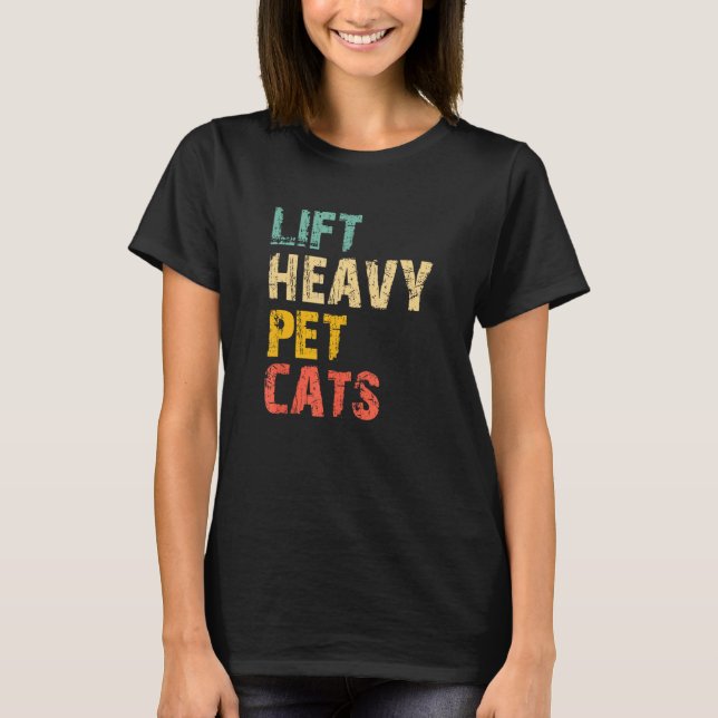Camiseta Levantamiento Mascota Pesado Gatos Gimnasio Levant (Anverso)