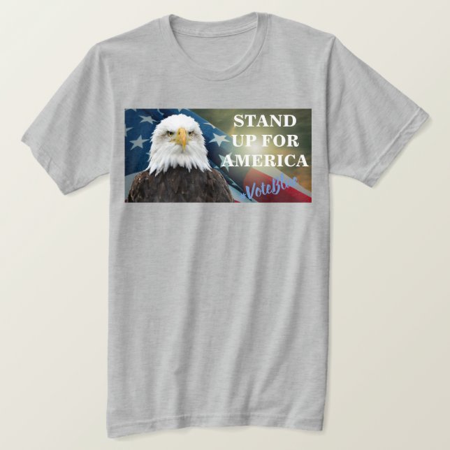 Camiseta LEVANTAMIENTO POR ESTADOS UNIDOS #VoteBlue T-Shirt (Anverso del diseño)