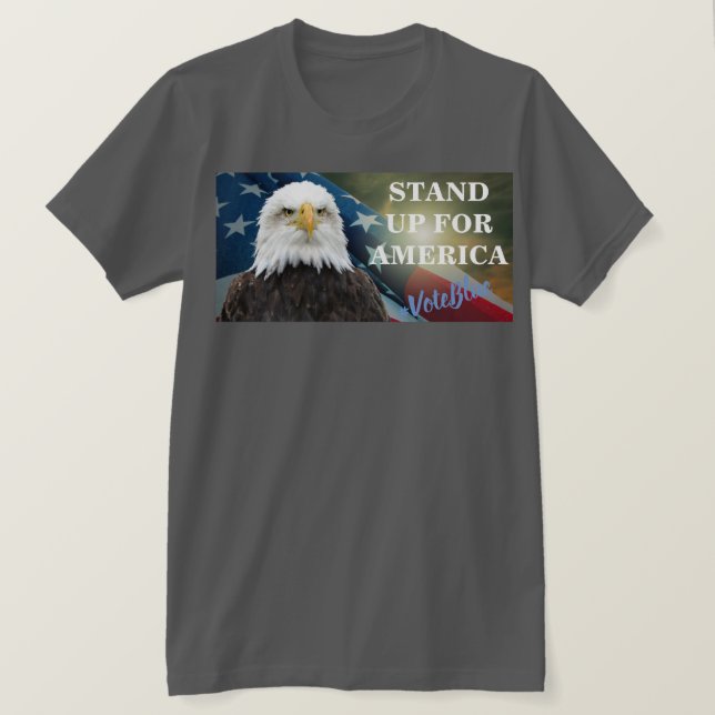 Camiseta LEVANTAMIENTO POR ESTADOS UNIDOS #VoteBlue T-Shirt (Anverso del diseño)