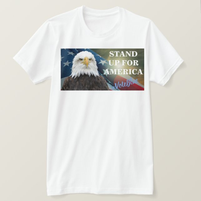 Camiseta LEVANTAMIENTO POR ESTADOS UNIDOS #VoteBlue T-Shirt (Anverso del diseño)