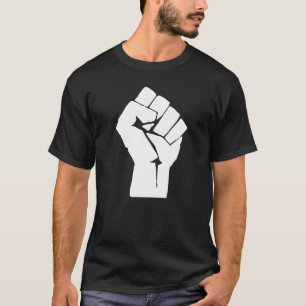 Camiseta Levantan puño negro - Protesta de resistencia