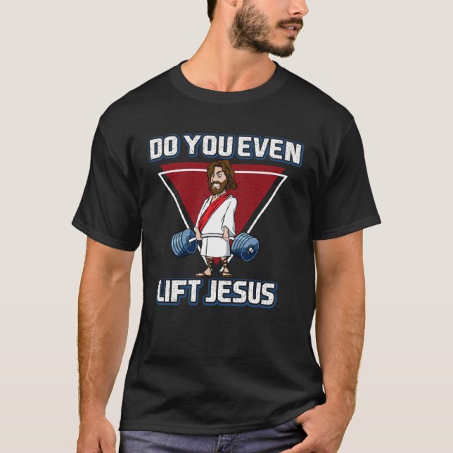 Camiseta levantando a Jesús muerto ¿Evan levantas a Jesús (Anverso)