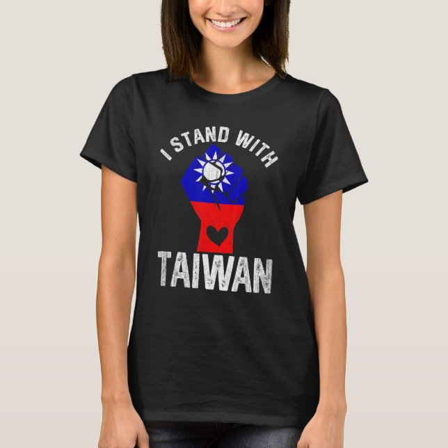 Camiseta Levantando la mano estoy de acuerdo con Taiwán Amo (Anverso)