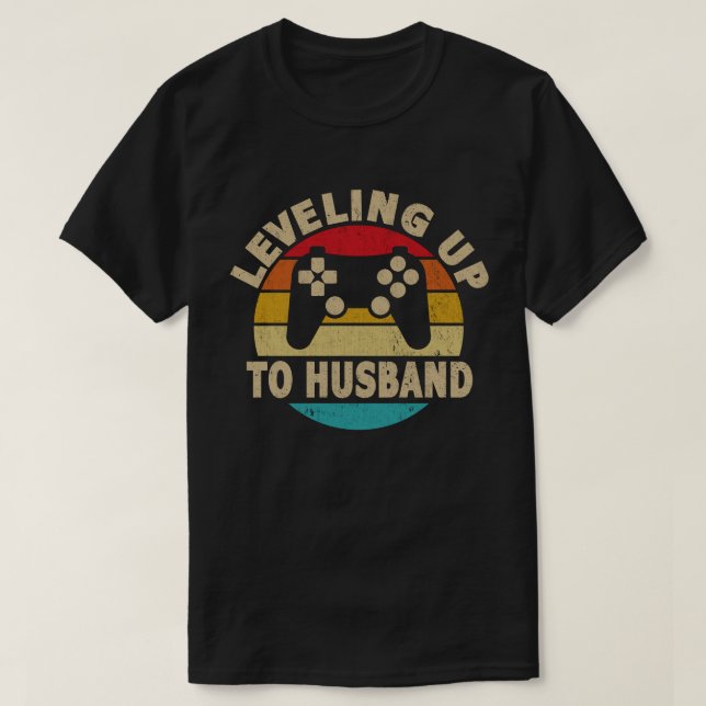 Camiseta Levantar al juego de video de Husband Groom (Diseño del anverso)