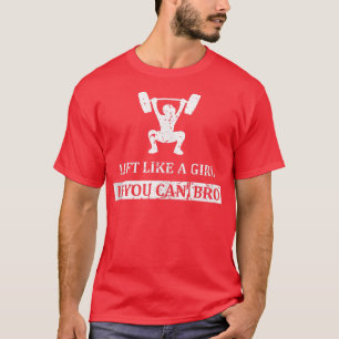 Camiseta Levantar como un Chica si se puede prohibir la ins