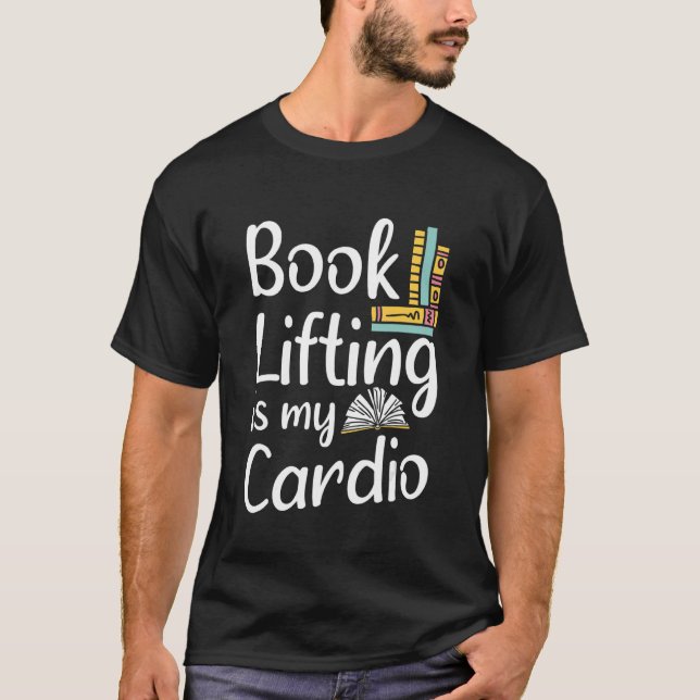 Camiseta Levantar libros bibliotecarios es mi biblioteca de (Anverso)