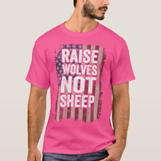 Camiseta Levantar Lobos No Ovejas Patentes Patrióticas Ee.U