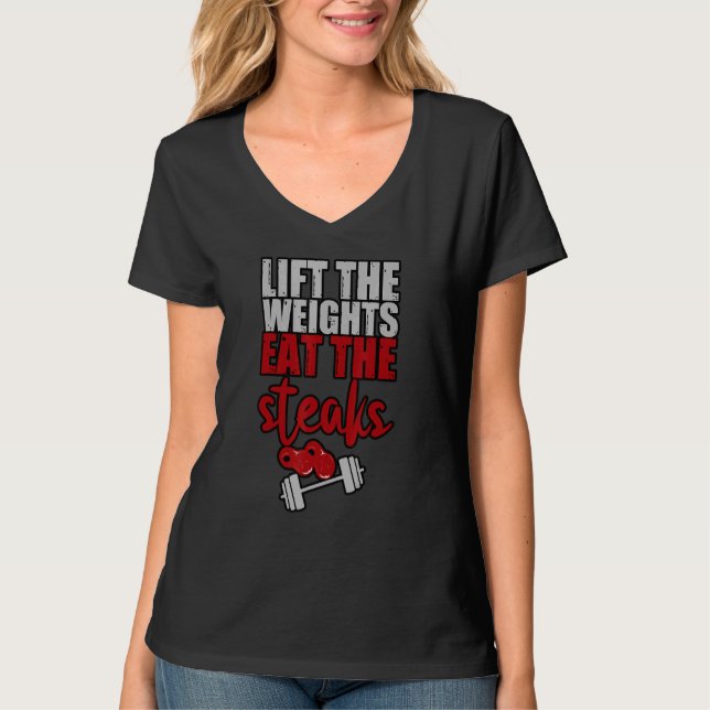 Camiseta Levantar Los Pesos Comer Los Filetes (Anverso)