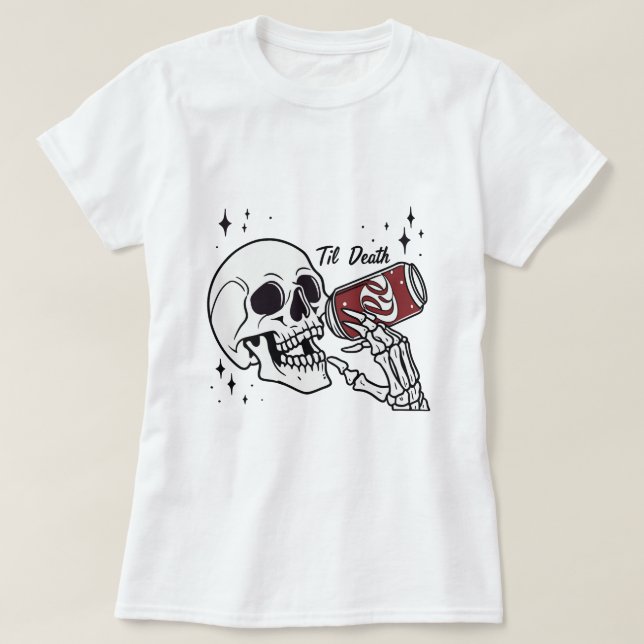 Camiseta Levantar un vaso al más allá con este audaz y (Diseño del anverso)