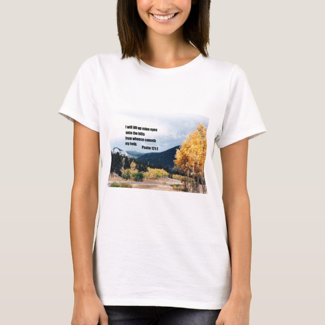 Camiseta Levantaré mis ojos a las colinas... (Anverso)