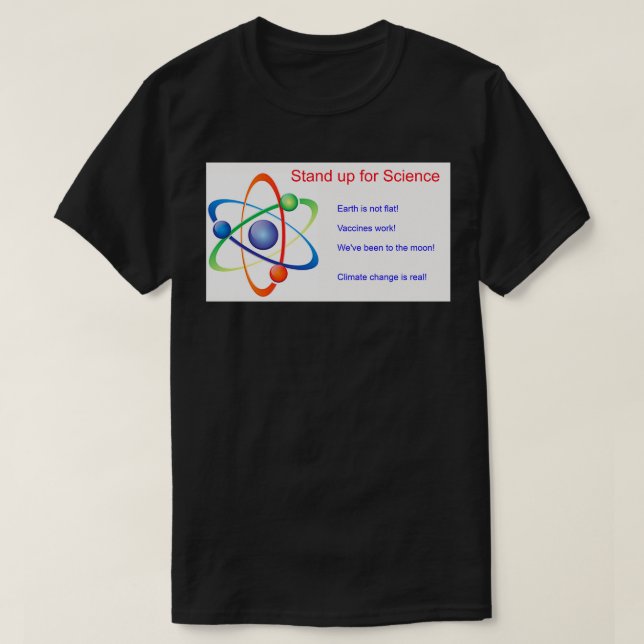 Camiseta Levantarse para la ciencia (Diseño del anverso)