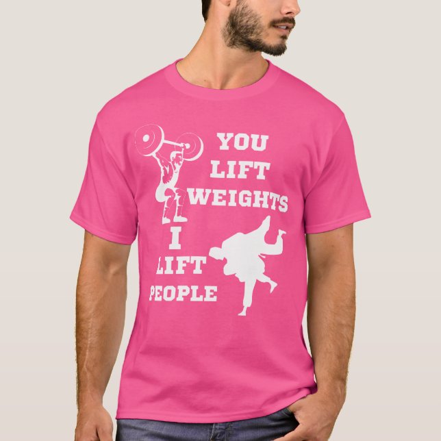 Camiseta Levantas Pesos Que Levanto A La Gente Humor De Jud (Anverso)