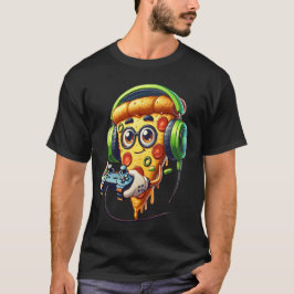 Camiseta ¡Levántate con el ícono Pizza Gamer!