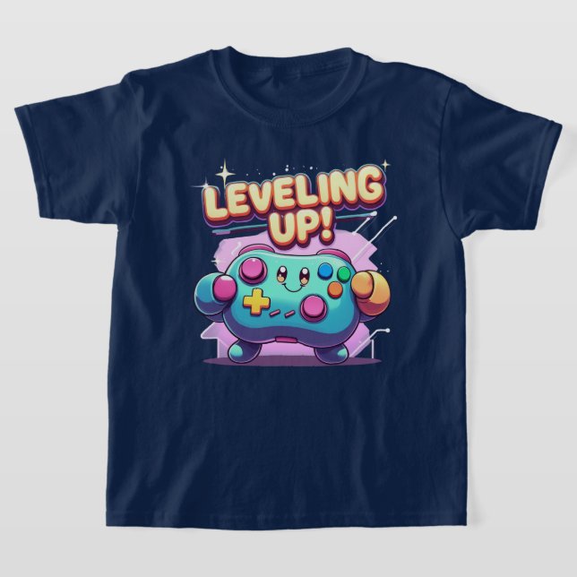 Camiseta ¡Levántate! Controlador de juegos cúbico Kawaii Te (Distribución)
