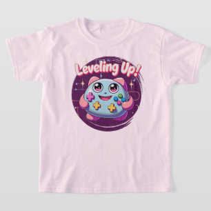 Camiseta ¡Levántate! Controlador de juegos cúbico Kawaii Te
