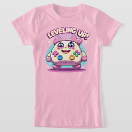 Camiseta ¡Levántate! Controlador de juegos cúbico Kawaii Te