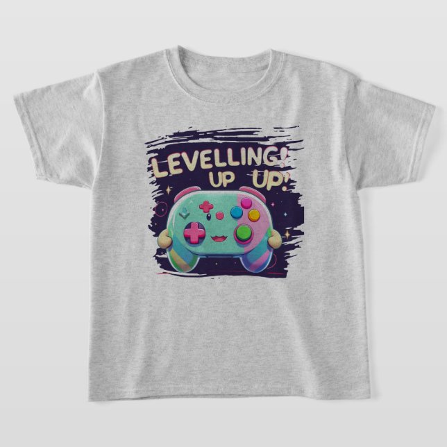 Camiseta ¡Levántate! Controlador de juegos cúbico Kawaii Te (Distribución)