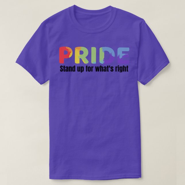 Camiseta Levántate Por Qué Orgullo Correcto (Diseño del anverso)