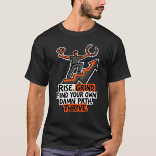 Camiseta Levántate, Trabaja, Triunfa Motivación Esfuerzo Ro
