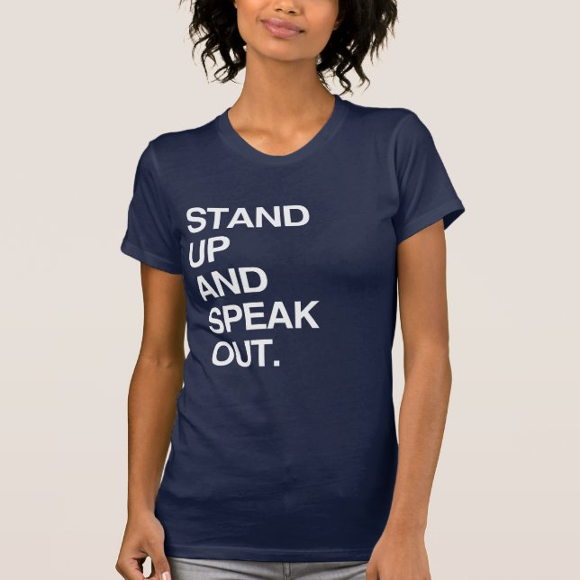 CAMISETA LEVÁNTATE Y HAZTE OÍR (Anverso)