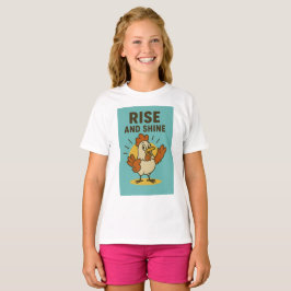 Camiseta Levántate y resplandece pollo feliz