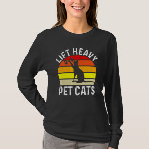 Camiseta Levante Mascotas pesados gatos Bodybuilding Weight