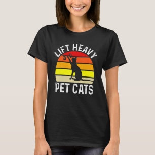 Camiseta Levante Mascotas pesados gatos Bodybuilding Weight