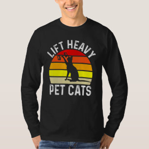 Camiseta Levante Mascotas pesados gatos Bodybuilding Weight