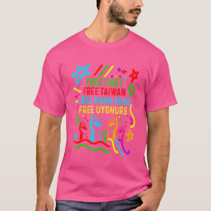 Camiseta Levanten la mano para liberar a Taiwán libre de Tí