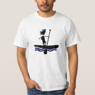 Camiseta Levántese el diseño de la silueta de la paleta
