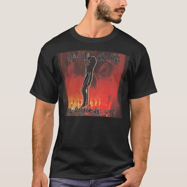 Camiseta Levántese y mate al holocausto del caníbal (Anverso)
