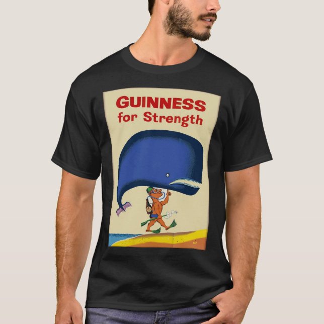 Camiseta Levantó La Ballena Mientras Se Bebía La Guinness   (Anverso)