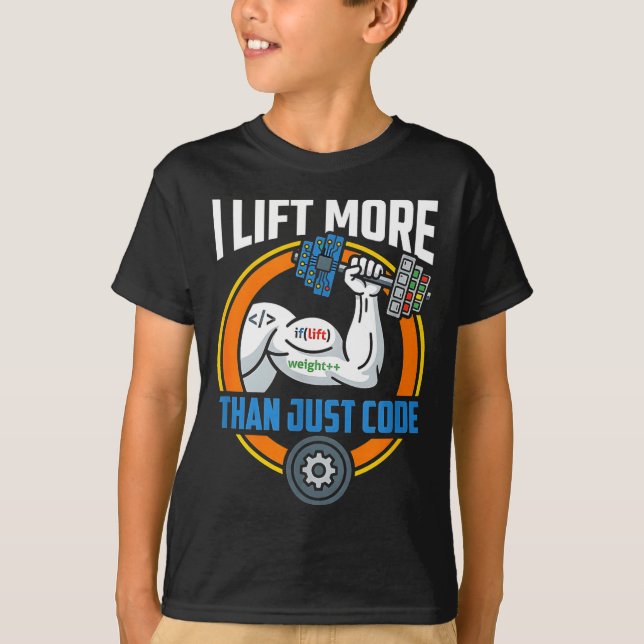 Camiseta Levanto más que código divertido programador desar (Anverso)