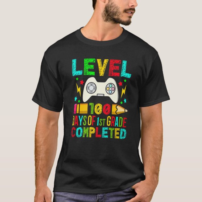 Camiseta Level 100 Days Of 1st Grade Completed Primary Scho (Anverso)